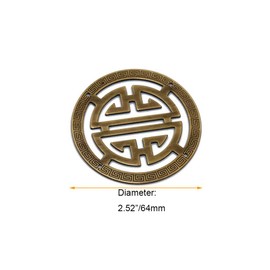 Tiazza 4Pcs Antique Brass Decorative Round Corner Protectors Wooden Jewelry Box Cabinet Drawer Copper Accessories