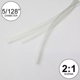 Salipt 5/128" ID Clear Heat Shrink Tube 2:1 ratio wrap (6x9" = 4 ft) inch/feet/to 1mm