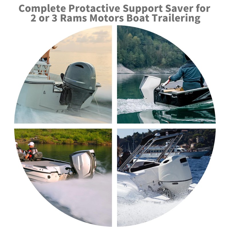 QuickMariner 3 Rams Boat Transom Support Saver with 2 Pcs