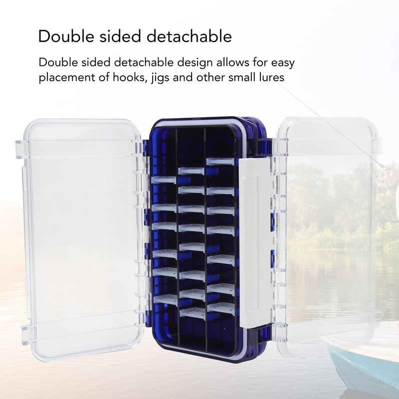 Fishing Lure Box Double Sided Detachable Transparent Waterproof Multi Purpose