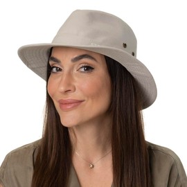 Stetson Organic Cotton Traveller Hat Fabric Hat UV Protection 40 Men's Spring Summer Beige M (56-57 cm)