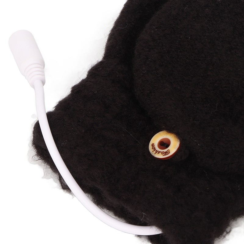 USB Heated Gloves Electric Half Hands Double Sided Heating Warm
