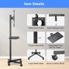 suptek Mobile TV Cart for 21-60 Inch LCD LED Flat/Curved