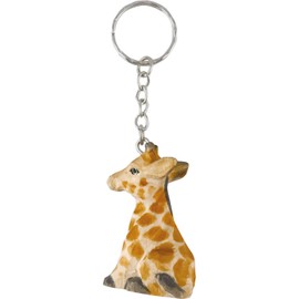 Elcomune Key Chain Wood Key Ring Giraffe KC-12