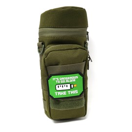 It's Dangerous to Go Alone - Bolsa de pañales de PVC con velcro y parche táctico divertido