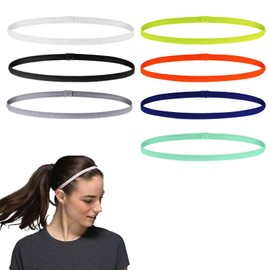 FunnAura 7PCS Boys Headband for Kids, Non Slip Sports Elastic Football Hairbands, Sweat Bands for Women Men Running