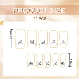 GlamRays 24 Piece French Tip Sticker Nails, Long Coffin Shape, Charming Bow False Nails with Pendant Design, Pink French Tip False Nails