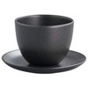 KINTO (キントー) Teacup PEBBLE Cup & Saucer 180ml Black 17147