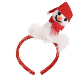 Needzo Christmas Snowman Headband, Festive Holiday Hair Accessory, One Size Fits Most, 8.25 Inches