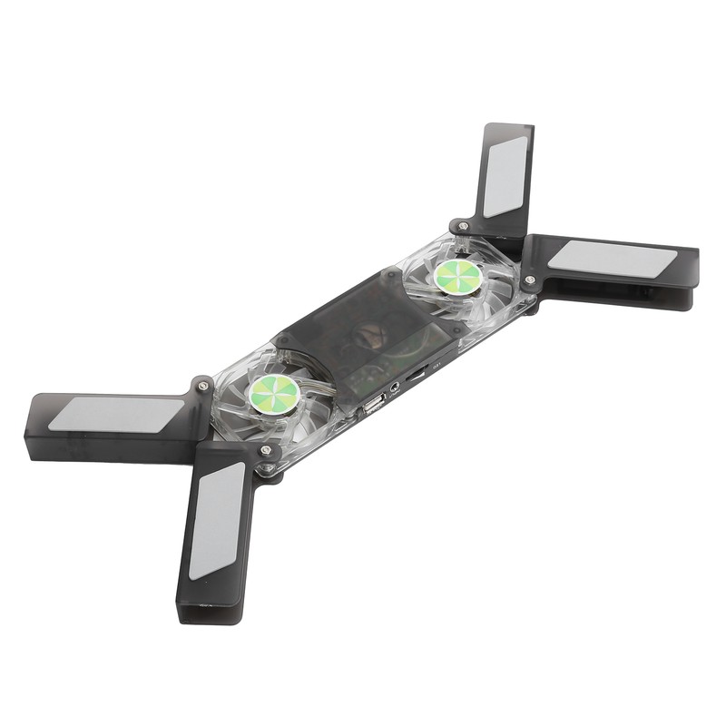 Laptop Cooler Pad Dual Fan Light Emitting Notebook Speaker Foldable