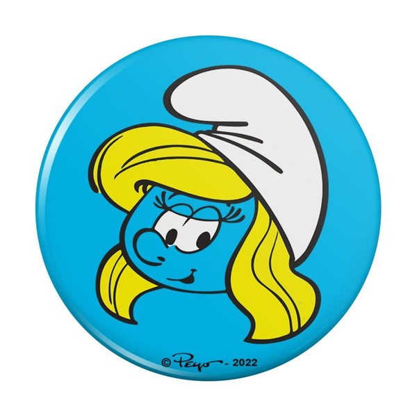 GRAPHICS & MORE Smurfette Face Pinback Button Pin