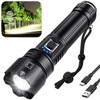 Rechargeable Flashlights High Lumens, 90,000 Lumen Brightest Led Flashlight with