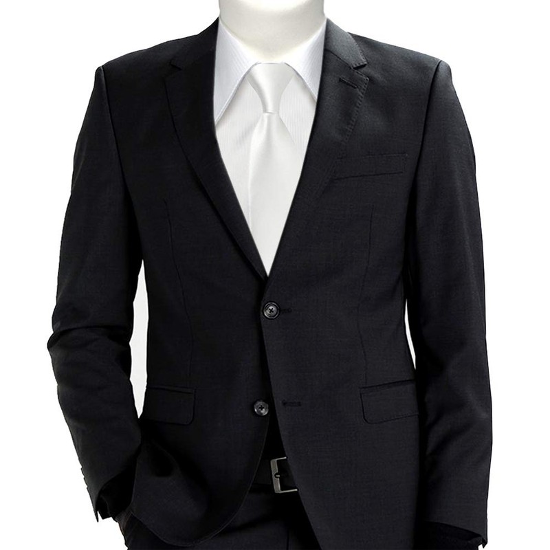 TigerTie Designer Security Safety Tie Plain Pre-tied with Elastic Band,