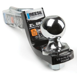 Reese Towpower Reese7043120 Interlock® Trailer Hitch Ball Mount Starter Kit, 3,500 lbs. Capacity, Fits 1-1/4 in. Receiver, 2 in. Drop, Black