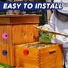 60 Pcs Plastic Bee Hive Box Entrance Gate 2.68 Inch