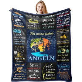 Jinmaple Fishing, Fishing Gifts for Anglers, Fishing Gift, Gift for Anglers, Fishing Gift, Angler Gifts for Men, Gift Angler, Fishing Gifts for Men, Blanket 150 x 130 cm