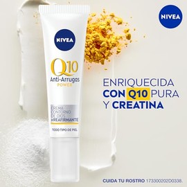 NIVEA Crema Reafirmante para el Contorno de Ojos Q10 (15 ml) - Tratamiento Antiarrugas, Estimula la Generación de Colágeno y Reduce las Líneas de Expresión - Ideal para Todo Tipo de Piel