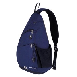 WATERFLY Sling Bag Sling Backpack Crossbody Shoulder Bag for Men Women Traveling Cycling Hiking Daypack (Large)