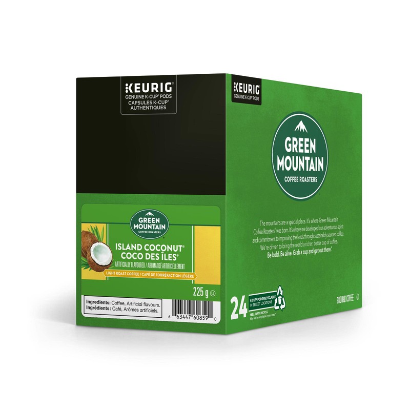 Green Mountain Coffee Island Coconut K-Cup Coffee Pods, 24 Count