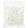 Merriway BH04576 (100 Pcs) White Plastic Curtain Hooks - Pack