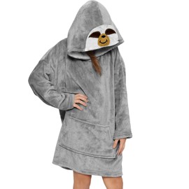 A2Z Unisex Mens Ladies Oversized Kangaroo Pocket - Snuggle 950 Sloth Adult One Size