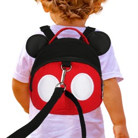 Yimidear Backpack Kids Lost String Backpack Baby Harness with Leash Ears Belt Golden Week Travel Toddler (Red)