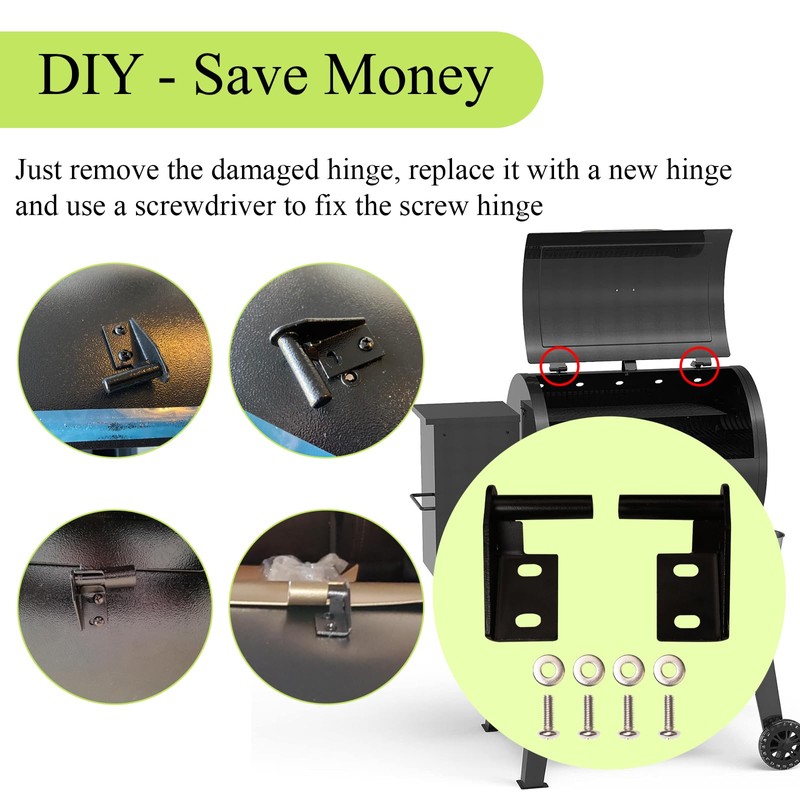 WFCYX 74050 & 74051 Grills Lid Hinge Kit Compatible with