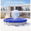 POOLHACKER 2025 Upgrade 15 ft Round Winter Pool Cover -