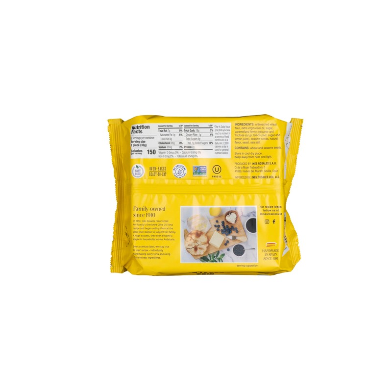 INES ROSALES Sweet Lemon Tortas, 6.34 OZ
