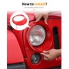 Hoolcar Headlight Bezels Headlight Cover Trim & Front Turn Signal