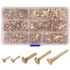 Trimming Shop 500 Pieces Metal Split Paper Fixing Pins Round