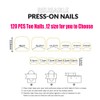 Toe Nail Tips - Short French Square Wearable Toenails 120Pcs/Box,