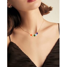 Crystal Zodiac Sign Pendant Aries Necklace for Women, 12 Horoscope Constellation lariat Necklace Jewelry for Birthday Gift (Aries)