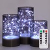 Homemory Flickering Flameless Candles with Remote, Embedded String Lights in