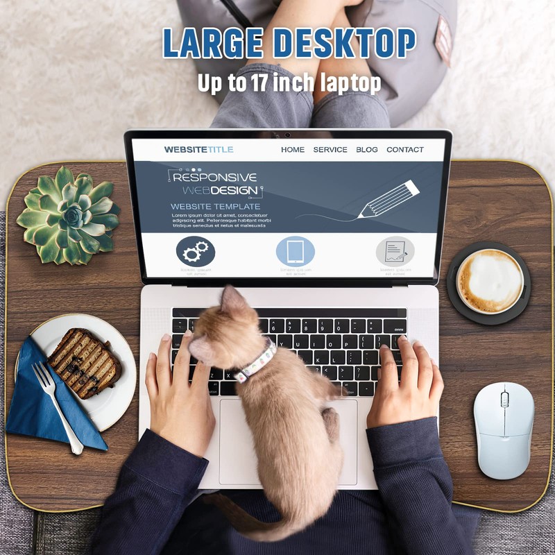 Zapuno Foldable Laptop Bed Table Multi-Function Lap Bed Tray Table