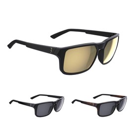 BBB Cycling Glasses with Reflective Lenses Unbreakable Lightweight Frame Secure Fit Multi Sport Sunglasses UV Protection for Casual Bike Riding Mens Womens Gold Matt Black Spectre BSG-66