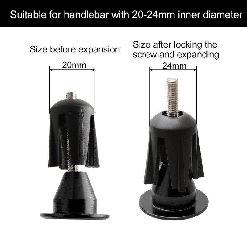 TOPCABIN Bicycle Grips,Double Lock on Locking Bicycle Handlebar Grips Rubber