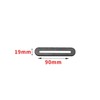 4Pcs Black Slotted Brace,Flat Straight Brace Brackets,Adjustable Corner Code,Stainless Steel
