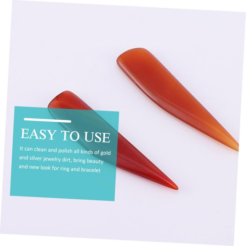 VILLFUL 3pcs Agate Jewelry Polishing Tool Set Gold Silver Ring