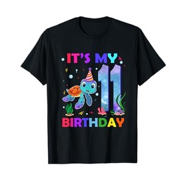 Its My 11th Birthday Sea Turtle 11 Year Old Ocean T-Shirt