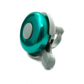 SYSTEM-S Bicycle Bell Shiny in Retro Look Aluminium in Green
