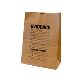 Crime Scene Paper Evidence Bags, Pack of 100, Heavy Duty (Large)