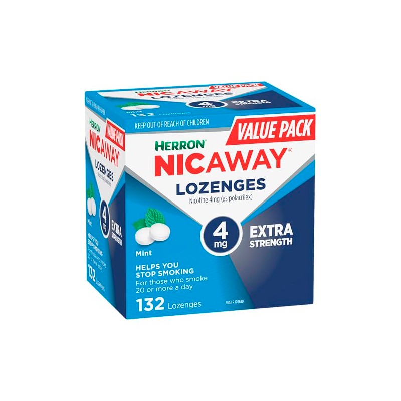 Nicaway 4mg Stop Smoking Mint Lozenge (Pack of 132)
