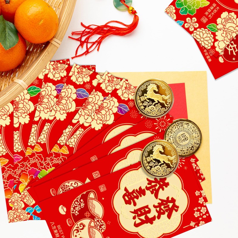36 Pcs Chinese New Year Red Envelopes, Red Packets Lunar