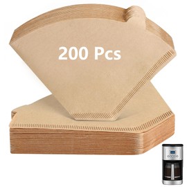 Coffee Filters #4 Compatible with Cuisinart Coffee Maker, 200Pcs Clinuse Disposable Cone Paper Filters, Replacement Filters