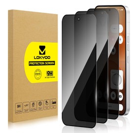 Lokyoo 3 Pack Privacy Screen Protector for Nothing Phone (4a) Pro[Anti-Spy Tempered Glass], Ultra HD, Anti-Scratch, Bubble-Free, Easy Install 9H Protective Glass for Nothing Phone (4a) Pro