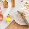 YANGSHINE Crystal Pear Statue Ornament Artificial Fruit Sculpture Table Decoration