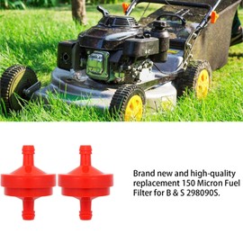 298090 Fuel Filter Replace for BS 298090 298090S 5018 To&ro 42-5240 56-6360 J&D AM107314 LG298090 LG298090S PT4265 Lawn Mower 1/4" Inline Gas Fuel Filter (2/Pack)