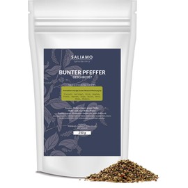 Saliamo 250 g Colourful Pepper Mixture – Crushed – Intense Aroma – with Pink Pepper