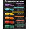 Zacro Resistance Bands, 6 Resistance Levels Pull Up Assistance Bands,